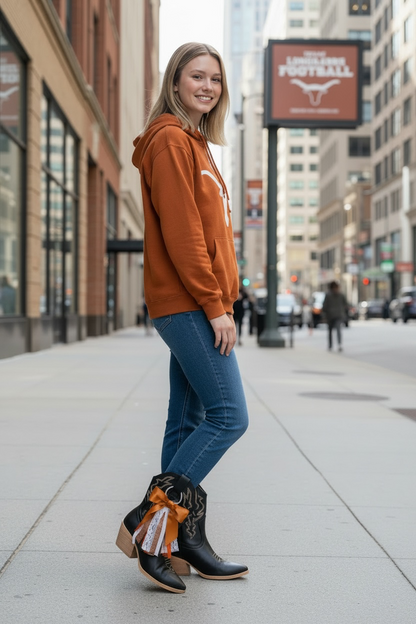 Burnt Orange Bliss Boot Bows