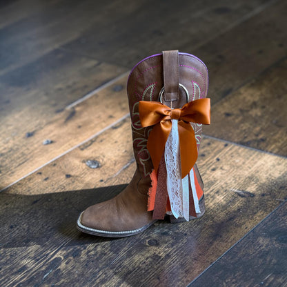 Burnt Orange Bliss Boot Bows